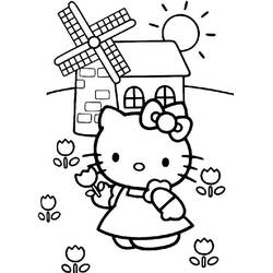 Раскраска: Привет котенок (мультфильмы) #36998 - Бесплатные раскраски для печати