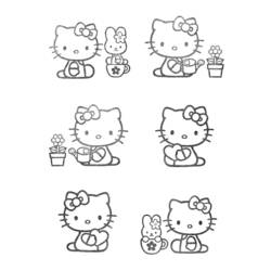 Раскраска: Привет котенок (мультфильмы) #37011 - Бесплатные раскраски для печати