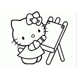 Раскраска: Привет котенок (мультфильмы) #37013 - Бесплатные раскраски для печати