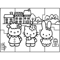 Раскраска: Привет котенок (мультфильмы) #37072 - Бесплатные раскраски для печати