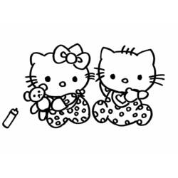 Раскраска: Привет котенок (мультфильмы) #37077 - Бесплатные раскраски для печати