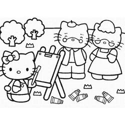 Раскраска: Привет котенок (мультфильмы) #37083 - Бесплатные раскраски для печати