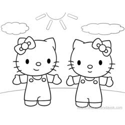 Раскраска: Привет котенок (мультфильмы) #37108 - Бесплатные раскраски для печати