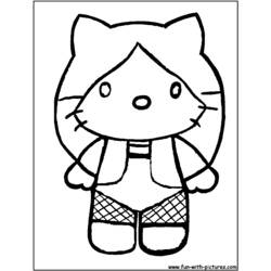 Раскраска: Привет котенок (мультфильмы) #37113 - Бесплатные раскраски для печати