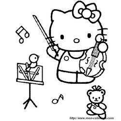 Раскраска: Привет котенок (мультфильмы) #37117 - Бесплатные раскраски для печати