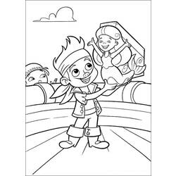 Раскраска: Джейк и Пираты Воображаемой Страны (мультфильмы) #42244 - Бесплатные раскраски для печати
