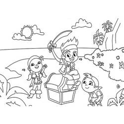 Раскраска: Джейк и Пираты Воображаемой Страны (мультфильмы) #42441 - Раскраски для печати