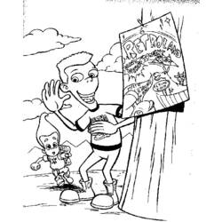 Раскраска: Джимми Нейтрон (мультфильмы) #48906 - Бесплатные раскраски для печати