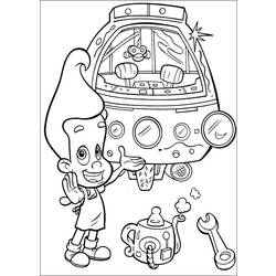 Раскраска: Джимми Нейтрон (мультфильмы) #48926 - Бесплатные раскраски для печати