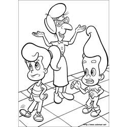 Раскраска: Джимми Нейтрон (мультфильмы) #49062 - Бесплатные раскраски для печати