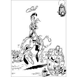 Раскраска: Счастливчик люк (мультфильмы) #25589 - Бесплатные раскраски для печати
