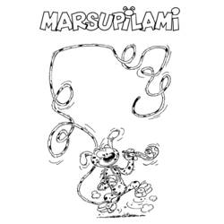 Раскраска: Marsupilami (мультфильмы) #50094 - Бесплатные раскраски для печати