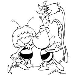 Раскраска: Майя пчела (мультфильмы) #28262 - Бесплатные раскраски для печати
