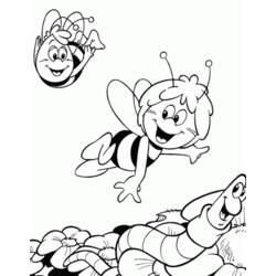 Раскраска: Майя пчела (мультфильмы) #28268 - Бесплатные раскраски для печати