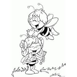 Раскраска: Майя пчела (мультфильмы) #28282 - Бесплатные раскраски для печати