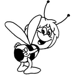 Раскраска: Майя пчела (мультфильмы) #28326 - Бесплатные раскраски для печати