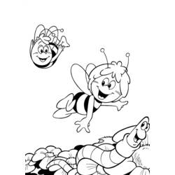 Раскраска: Майя пчела (мультфильмы) #28353 - Бесплатные раскраски для печати