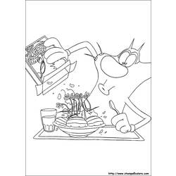 Раскраска: Огги и Каффардс (мультфильмы) #37858 - Бесплатные раскраски для печати