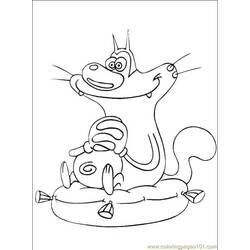 Раскраска: Огги и Каффардс (мультфильмы) #37864 - Раскраски для печати