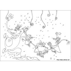 Раскраска: Огги и Каффардс (мультфильмы) #37942 - Раскраски для печати