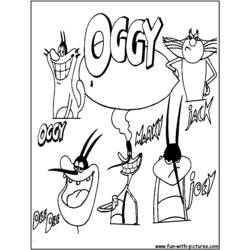 Раскраска: Огги и Каффардс (мультфильмы) #37952 - Раскраски для печати