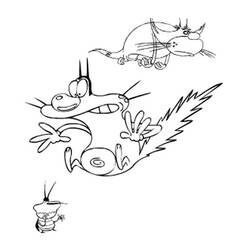 Раскраска: Огги и Каффардс (мультфильмы) #37955 - Бесплатные раскраски для печати