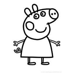 Раскраска: Свинка Пеппа (мультфильмы) #43904 - Раскраски для печати