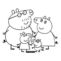 Раскраска: Свинка Пеппа (мультфильмы) #43907 - Раскраски для печати
