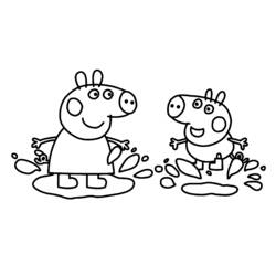 Раскраска: Свинка Пеппа (мультфильмы) #43923 - Бесплатные раскраски для печати