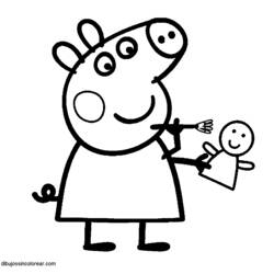Раскраска: Свинка Пеппа (мультфильмы) #43929 - Раскраски для печати