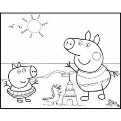 Раскраска: Свинка Пеппа (мультфильмы) #43941 - Раскраски для печати