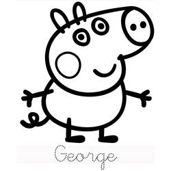 Раскраска: Свинка Пеппа (мультфильмы) #43942 - Раскраски для печати
