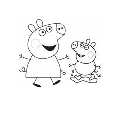 Раскраска: Свинка Пеппа (мультфильмы) #44008 - Бесплатные раскраски для печати