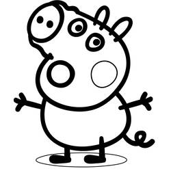 Раскраска: Свинка Пеппа (мультфильмы) #44009 - Раскраски для печати