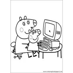 Раскраска: Свинка Пеппа (мультфильмы) #44015 - Бесплатные раскраски для печати