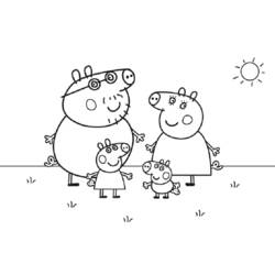 Раскраска: Свинка Пеппа (мультфильмы) #44041 - Бесплатные раскраски для печати