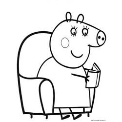 Раскраска: Свинка Пеппа (мультфильмы) #44044 - Бесплатные раскраски для печати
