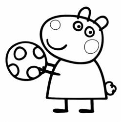 Раскраска: Свинка Пеппа (мультфильмы) #44046 - Раскраски для печати