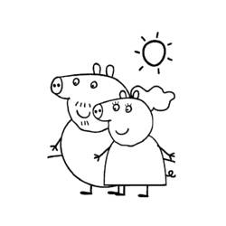 Раскраска: Свинка Пеппа (мультфильмы) #44070 - Бесплатные раскраски для печати