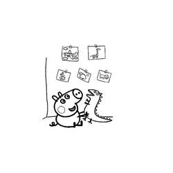 Раскраска: Свинка Пеппа (мультфильмы) #44096 - Бесплатные раскраски для печати