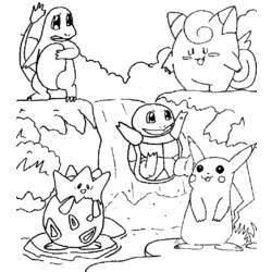 Раскраска: Pokemon (мультфильмы) #24679 - Раскраски для печати