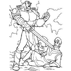 Раскраска: Экскалибур, волшебный меч (мультфильмы) #41739 - Раскраски для печати
