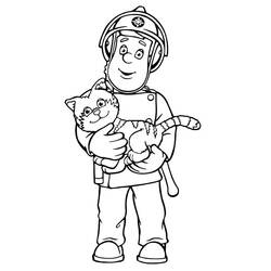 Раскраска: Сэм Пожарный (мультфильмы) #39765 - Раскраски для печати