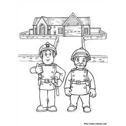 Раскраска: Сэм Пожарный (мультфильмы) #39787 - Раскраски для печати