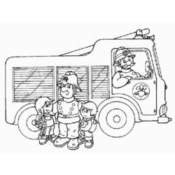 Раскраска: Сэм Пожарный (мультфильмы) #39794 - Раскраски для печати