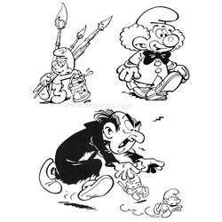 Раскраска: Smurfs (мультфильмы) #34659 - Раскраски для печати