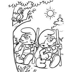 Раскраска: Smurfs (мультфильмы) #34703 - Раскраски для печати