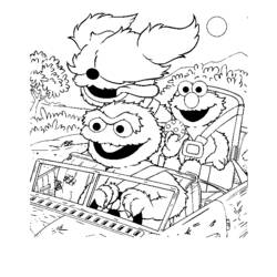 Раскраска: Улица Сезам (мультфильмы) #32267 - Бесплатные раскраски для печати