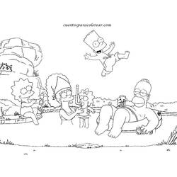 Раскраска: Симпсон (мультфильмы) #23775 - Раскраски для печати
