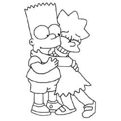 Раскраска: Симпсон (мультфильмы) #23779 - Бесплатные раскраски для печати